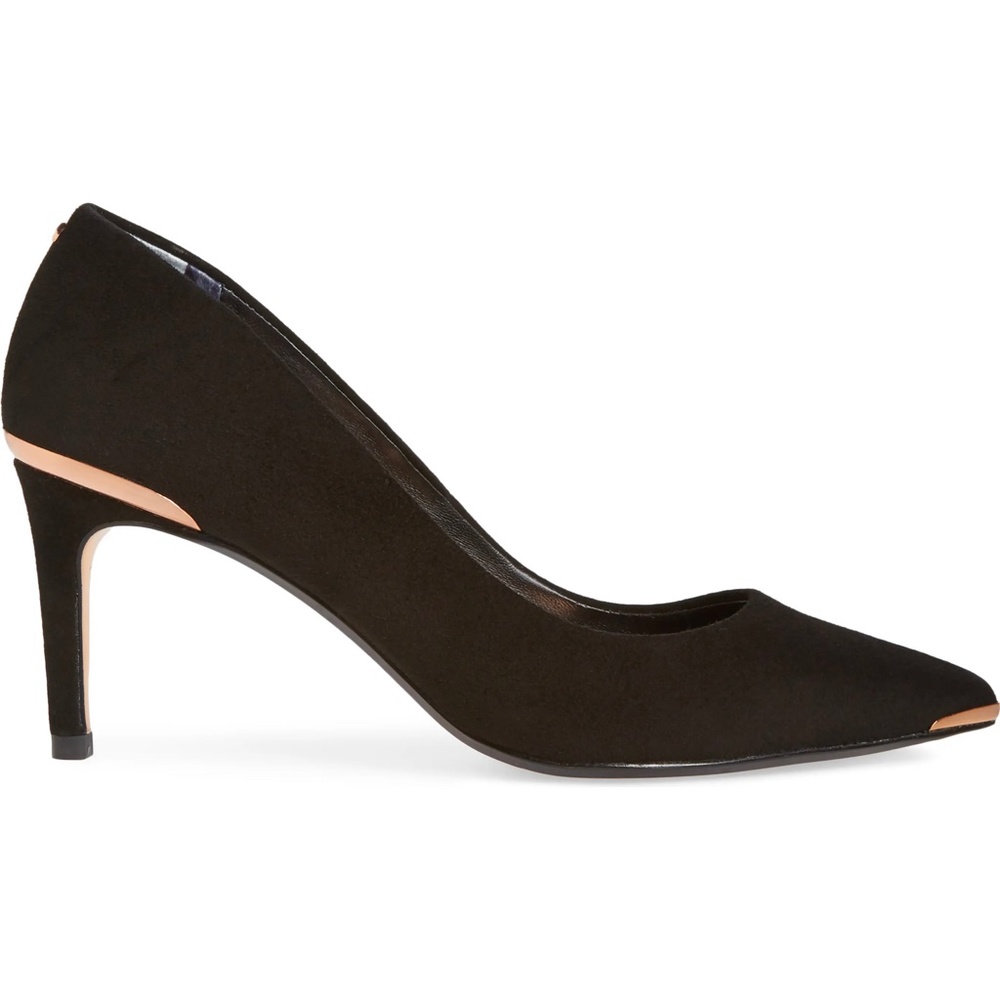 Ted Baker Eriin Black Suede Pump Heel Dress Shoes - Picture 5 of 13